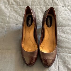 Giani Bernini Leather Heeled Shoes - Burgundy